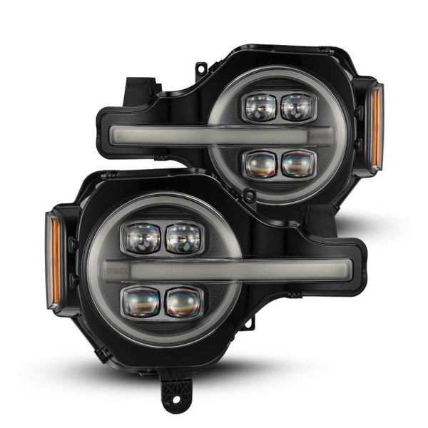 AlphaRex 21-23 Ford Bronco NOVA LED Projector Headlights Black 880260 *Discontinued