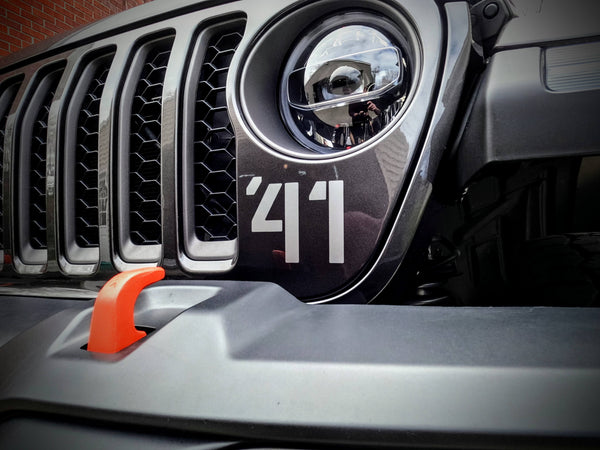 '41 Decal Pair-Willys Inspired- Fits Jeep Wrangler & Gladiator Grille Decal-Pair