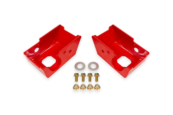 BMR Suspension BMR 2021+ Ford Bronco (Exc. Bronco Sport) Rear Shock Mount Skid Plates - Red SG1860R