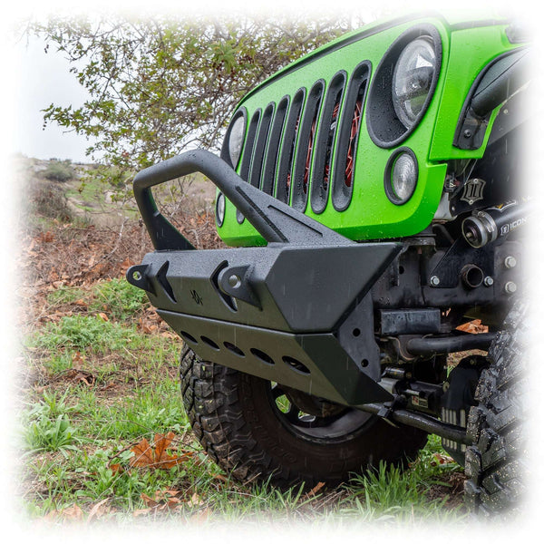 Front Bumper with Full Skid Plate for Jeep Wrangler JK, JL, and Gladiator JT
