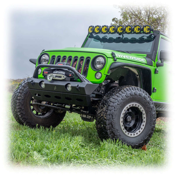 Front Bumper with Full Skid Plate for Jeep Wrangler JK, JL, and Gladiator JT