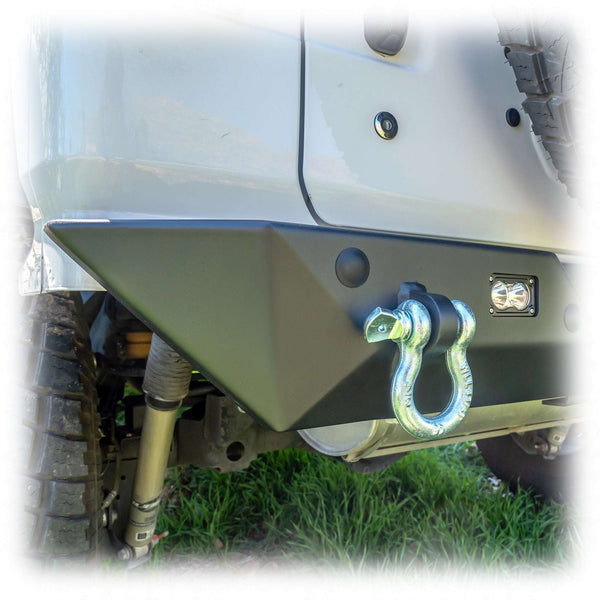 2018+ Jeep Wrangler JL Minimalist Rear Bumper with LED Pod Lights & Hitch — Turn Offroad