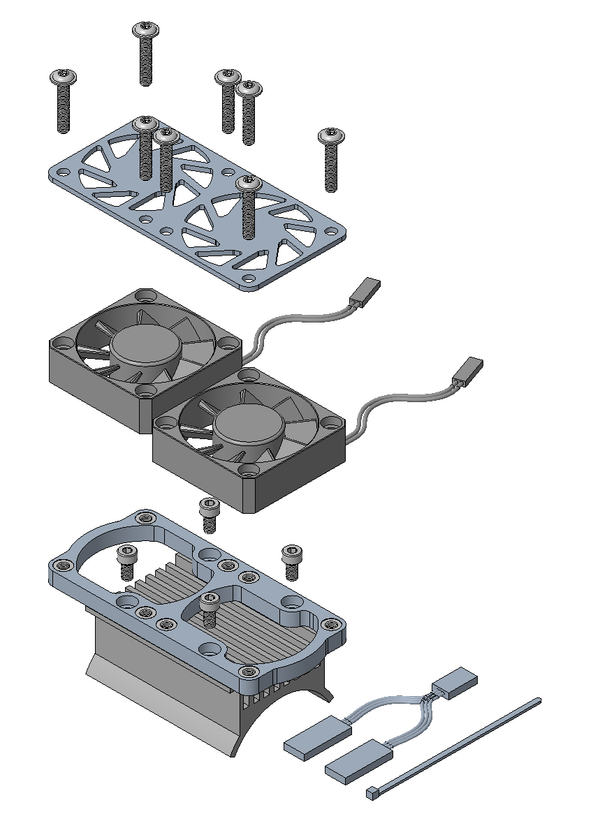 Arrma 8s 50Fifty Dual Fan Kit