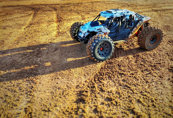 Arrma Fireteam dual fan 40mm Rocket Fan kit Velocity Stack Finned Rock Guard Campsite Carbon carbon fiber nylon 3D print bolt on plug and play Arrma Spektrum 4s 6s 8s