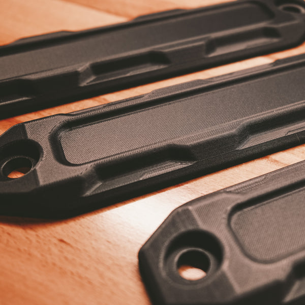 Campsite Carbon Carbon fiber nylon fairlead block off plate 3D Print Winch Warn Jeep Truck Gladiator