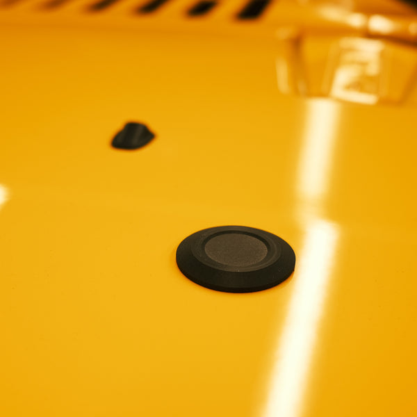 Campsite Carbon hood insulation clips pin push plastic bumper delete Footman loop delete JK JKU Hood bumper delete