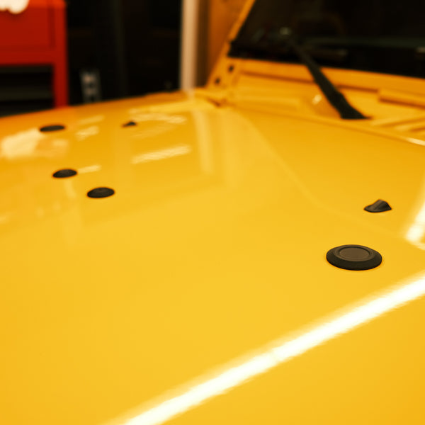 Campsite Carbon hood insulation clips pin push plastic bumper delete Footman loop delete JK JKU