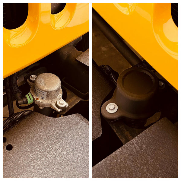 Campsite Carbon Jeep Wrangler carbon fiber nylon vacuum pump cover 3D Print JK JKU Winch bumper cover delete