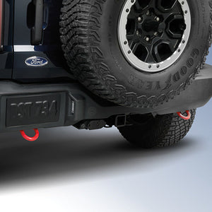 2021-2023 Ford Bronco Rear Tow Hooks, Red Pair — Ford Racing (M-18954-BTHR)