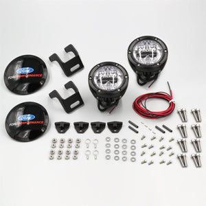 2021+ Ford Bronco Mirror-Mounted 4in Rigid LED Lights Kit — Ford Racing (M-15200K-BML)