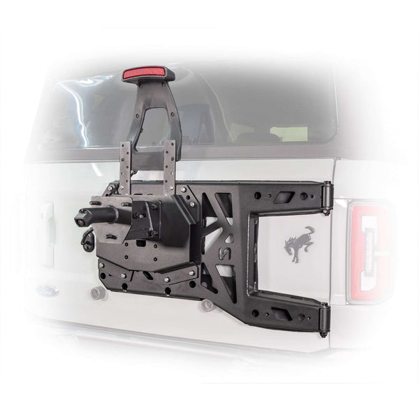 Adjustable Tire Carrier and Camera Mount for Ford Bronco