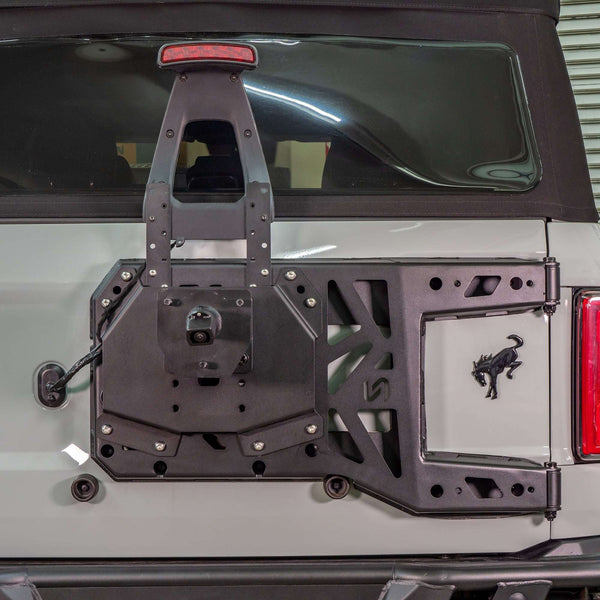 Adjustable Tire Carrier and Camera Mount for Ford Bronco