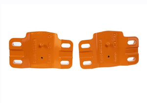 2021+ Ford Bronco Front Bumper Tow Hooks, Orange Pair — Ford Racing (M-18954-BO)