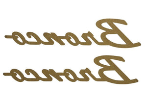 2021-2024 Ford Bronco Classic Script Fender Badge Kit, Gloss Black — Ford Racing (M-1447-BSGS)