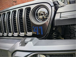 Jeep Wrangler & Gladiator Grille Decals — Willys '41 Inspired Pair — L&B Designworks