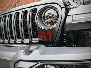 Jeep Wrangler & Gladiator Grille Decals — Willys '41 Inspired Pair — L&B Designworks