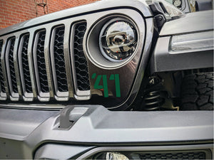 Jeep Wrangler & Gladiator Grille Decals — Willys '41 Inspired Pair — L&B Designworks