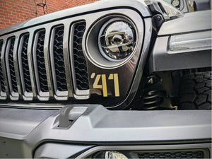 Jeep Wrangler & Gladiator Grille Decals — Willys '41 Inspired Pair — L&B Designworks