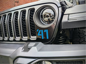 Jeep Wrangler & Gladiator Grille Decals — Willys '41 Inspired Pair — L&B Designworks
