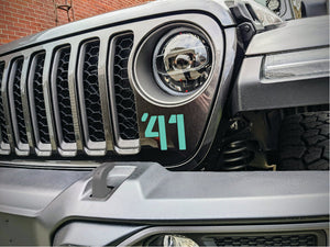 Jeep Wrangler & Gladiator Grille Decals — Willys '41 Inspired Pair — L&B Designworks