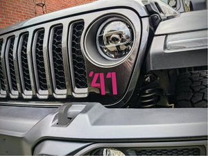 Jeep Wrangler & Gladiator Grille Decals — Willys '41 Inspired Pair — L&B Designworks