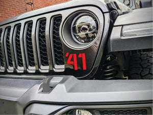 Jeep Wrangler & Gladiator Grille Decals — Willys '41 Inspired Pair — L&B Designworks