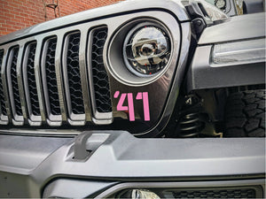Jeep Wrangler & Gladiator Grille Decals — Willys '41 Inspired Pair — L&B Designworks