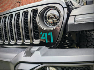 Jeep Wrangler & Gladiator Grille Decals — Willys '41 Inspired Pair — L&B Designworks
