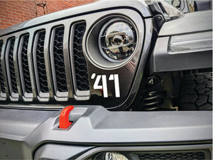 Jeep Wrangler & Gladiator Grille Decals — Willys '41 Inspired Pair — L&B Designworks