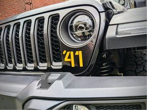 Jeep Wrangler & Gladiator Grille Decals — Willys '41 Inspired Pair — L&B Designworks