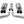 Corsa 86-91 Chevrolet Corvette C4 5.7L V8 L98 Black Sport Cat-Back Exhaust 14115BLK
