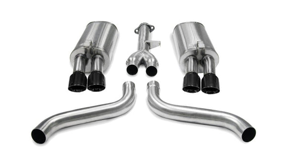 Corsa 86-91 Chevrolet Corvette C4 5.7L V8 L98 Black Sport Cat-Back Exhaust 14115BLK