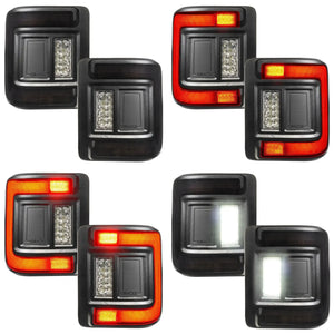 2018+ Jeep Wrangler JL Flush Mount LED Tail Lights — ORACLE Lighting V2, Low-Profile Plug-and-Play