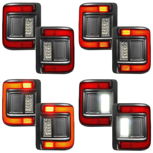 2018+ Jeep Wrangler JL Flush Mount LED Tail Lights — ORACLE Lighting V2, Low-Profile Plug-and-Play