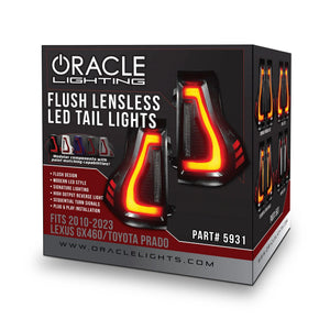 2010-2023 Lexus GX460 & Toyota Prado Flush Mount Lensless LED Tail Lights — ORACLE Lighting Sequential Turn Signals