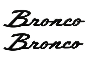 2021-2024 Ford Bronco Classic Script Fender Badge Kit, Gloss Black — Ford Racing (M-1447-BSGS)