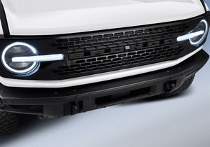 2021+ Ford Bronco Grille Lettering Overlay Kit, Black — Ford Racing (M-1447-BLMB)