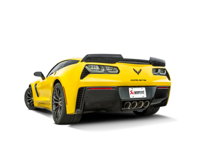 2014-2017 Chevrolet Corvette C7 Z06 Slip-On Exhaust — Akrapovic Titanium with Carbon Tips (MTP-CO/TI/2)