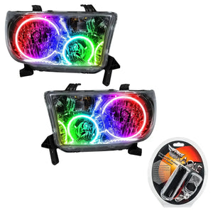 2007-2013 Toyota Tundra Halo Headlights — ORACLE Lighting Pre-Assembled, Chrome Housing