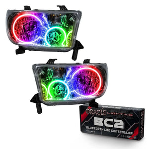 2007-2013 Toyota Tundra Halo Headlights — ORACLE Lighting Pre-Assembled, Chrome Housing