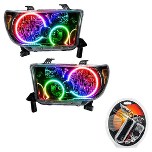2007-2013 Toyota Tundra Halo Headlights — ORACLE Lighting Pre-Assembled, Black Housing