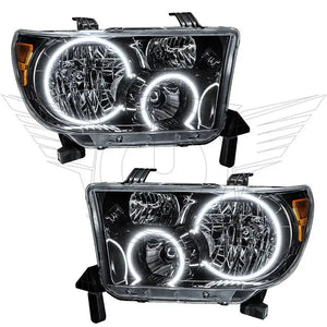 2007-2013 Toyota Tundra Halo Headlights — ORACLE Lighting Pre-Assembled, Black Housing