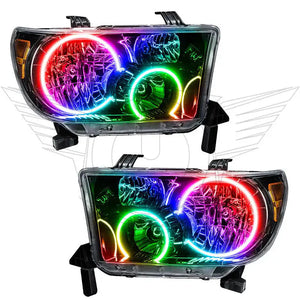 2007-2013 Toyota Tundra Halo Headlights — ORACLE Lighting Pre-Assembled, Black Housing