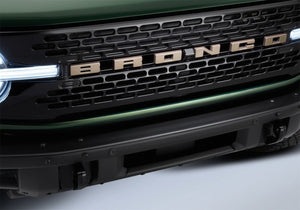 2021+ Ford Bronco Grille Lettering Overlay Kit, Bronze — Ford Racing (M-1447-BLBR)