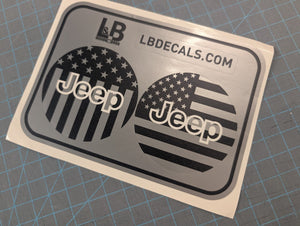 Jeep Wrangler JL & Gladiator JT Steering Wheel Overlay Decal Set — American Flag — L&B Designworks