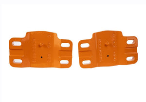 2021+ Ford Bronco Front Bumper Tow Hooks, Orange Pair — Ford Racing (M-18954-BO)