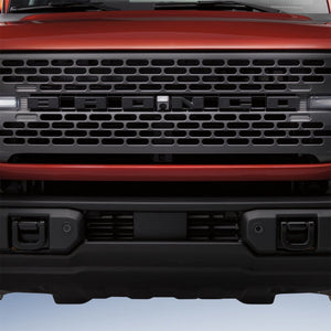 2021+ Ford Bronco Grille Lettering Overlay Kit, Black — Ford Racing (M-1447-BLMB)