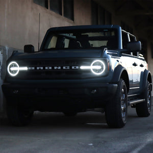 2021-2023 Ford Bronco NOVA LED Projector Headlights, Black — AlphaRex, Discontinued (880260)