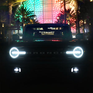 2021-2023 Ford Bronco NOVA LED Projector Headlights, Black — AlphaRex, Discontinued (880260)