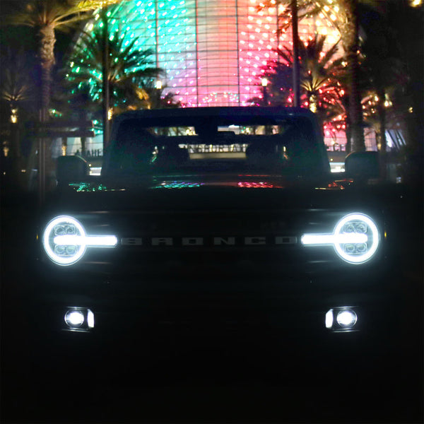 AlphaRex 21-23 Ford Bronco NOVA LED Projector Headlights Black 880260 *Discontinued